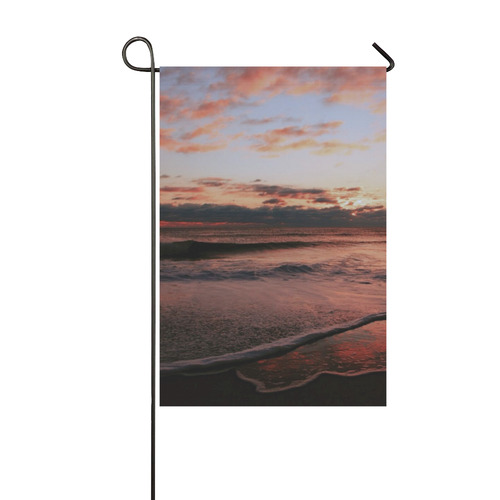 Stunning sunset on the beach 1 Garden Flag 12‘’x18‘’（Without Flagpole）