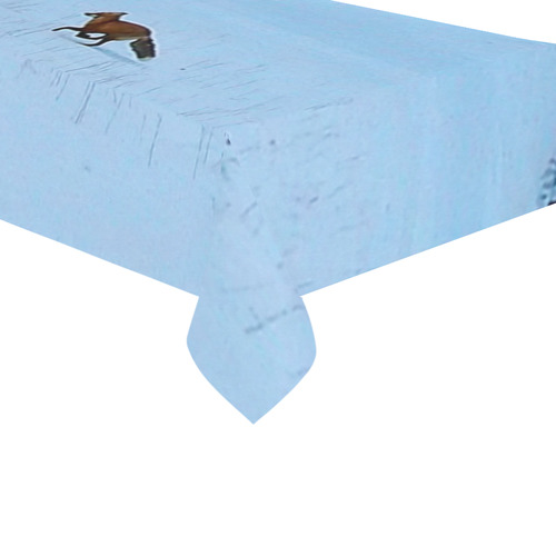 Fox on the Run Cotton Linen Tablecloth 60"x120"