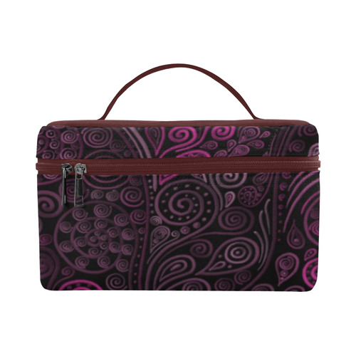 3D psychedelic ornaments, magenta Cosmetic Bag/Large (Model 1658)