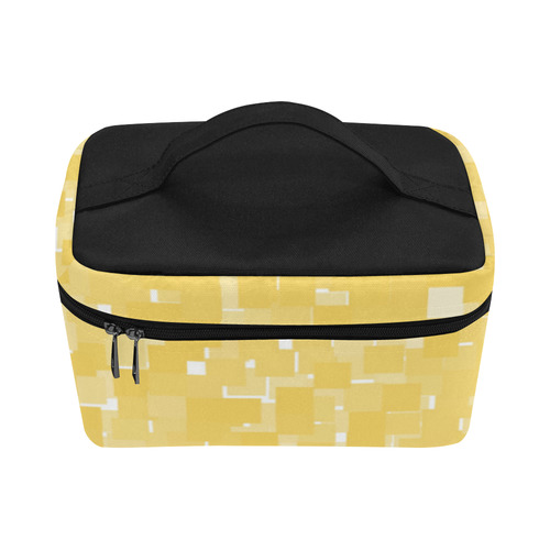 Primrose Yellow Pixels Cosmetic Bag/Large (Model 1658)