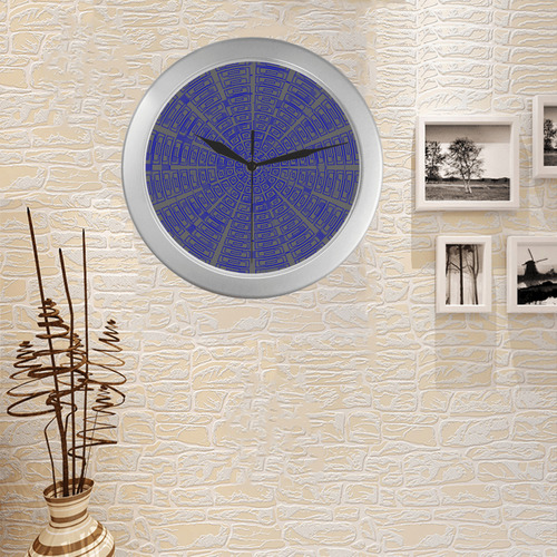 Time Travel - Space Void Pattern Silver Color Wall Clock