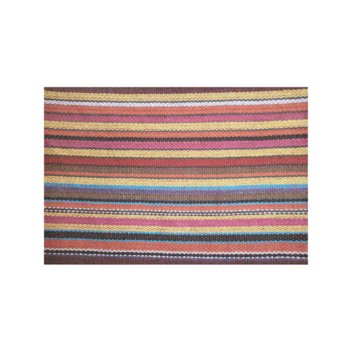 Traditional WOVEN STRIPES FABRIC - colored Placemat 12''x18''