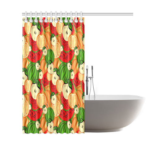 Colorful Fruit Pattern with Watermelon Shower Curtain 69"x70"