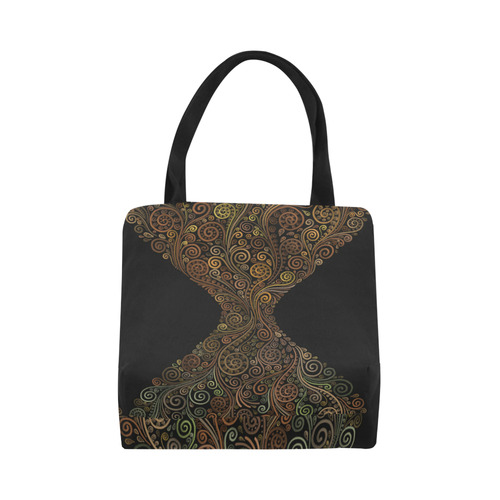 3D Psychedelic Sand Clock Canvas Tote Bag (Model 1657)