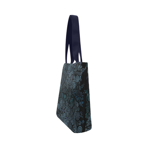3D ornaments, psychedelic blue Canvas Tote Bag (Model 1657)