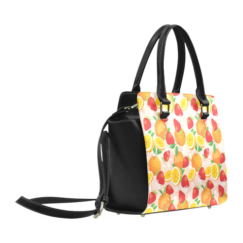 Strawberry Orange Hearts Fruit Pattern Classic Shoulder Handbag (Model 1653)