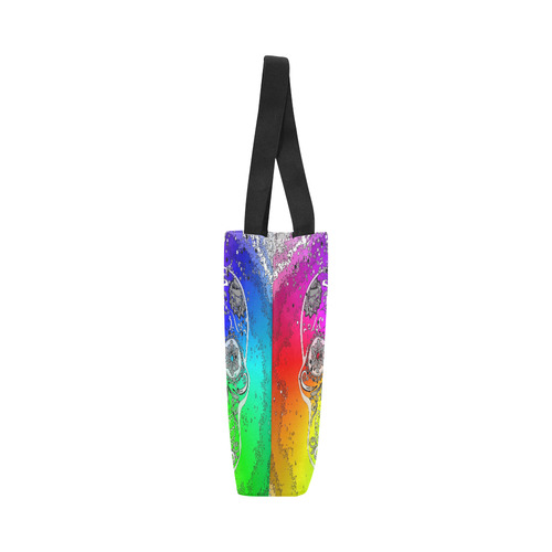 psychedelic Pop Skull 317F by JamColors Canvas Tote Bag (Model 1657)