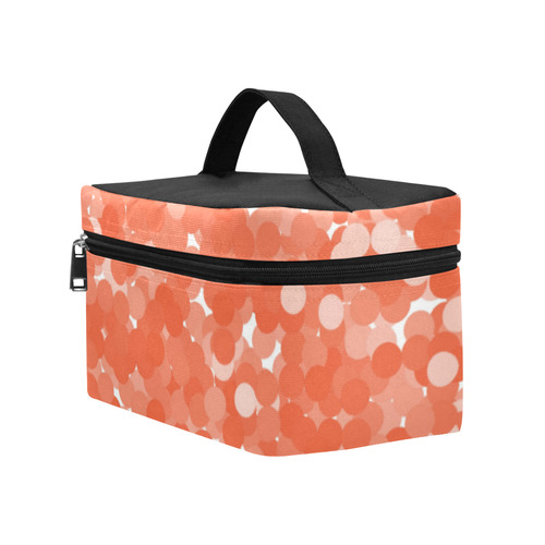 Flame Polka Dot Bubbles Cosmetic Bag/Large (Model 1658)