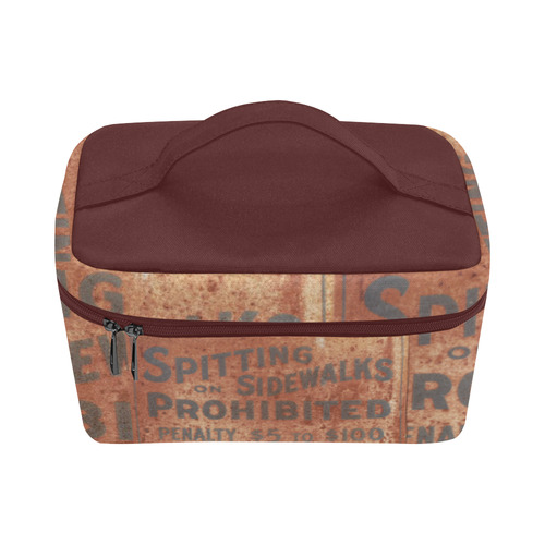 Spitting prohibited, penalty, photo Cosmetic Bag/Large (Model 1658)