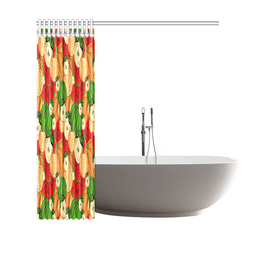 Colorful Fruit Pattern with Watermelon Shower Curtain 69"x70"