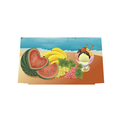 Fruit Ice Cream Tropical Beach Landscape Euramerican Tote Bag/Large (Model 1656)