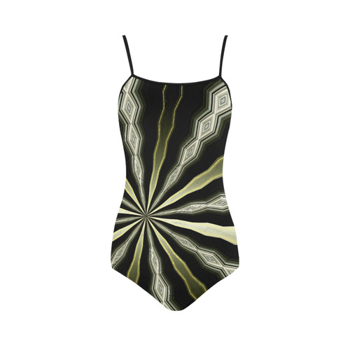 LEMON N BLACK Strap Swimsuit ( Model S05)