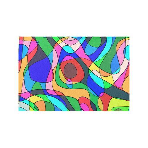 SQUIGGLY LOOPS - multicolored Placemat 12''x18''