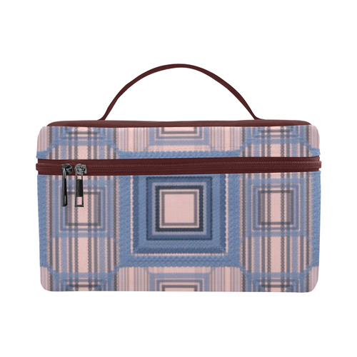 Serenity and Rose Quartz pattern Cosmetic Bag/Large (Model 1658)