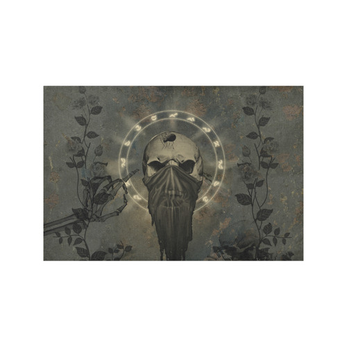 The creepy skull with spider Placemat 12’’ x 18’’ (Set of 6)