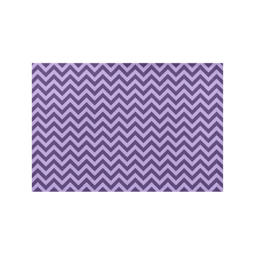 Chevron ZigZag black & white transparent Placemat 12''x18''