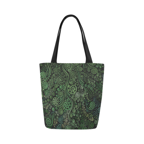 3D Psychedelic Abstract Fantasy Tree Greenery Canvas Tote Bag (Model 1657)