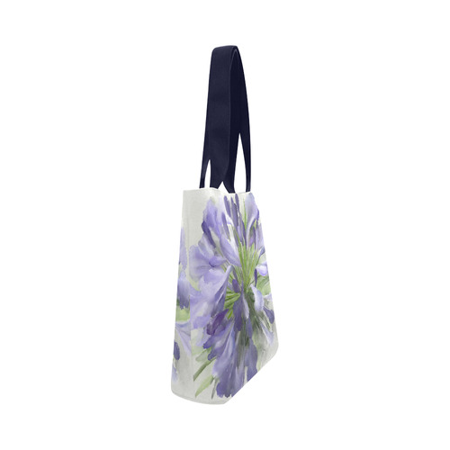 Delicate Purple Flower, floral watercolor Canvas Tote Bag (Model 1657)