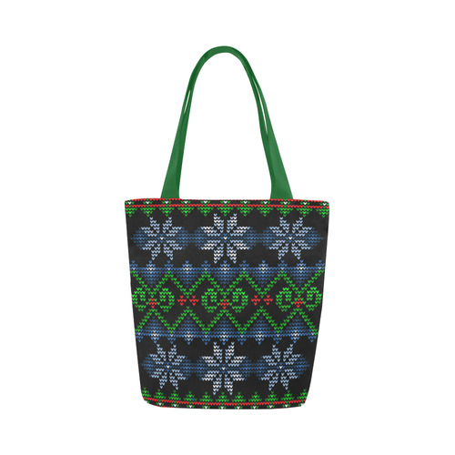 Ugly Christmas Sweater Knit, Christmas Canvas Tote Bag (Model 1657)