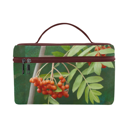 Plant Watercolor Rowan tree - Sorbus aucuparia Cosmetic Bag/Large (Model 1658)