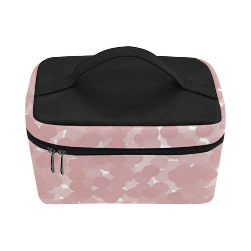 Bridal Rose Polka Dot Bubbles Cosmetic Bag/Large (Model 1658)