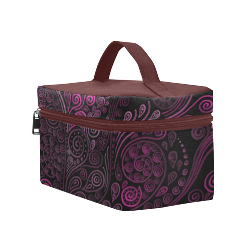 3D psychedelic ornaments, magenta Cosmetic Bag/Large (Model 1658)