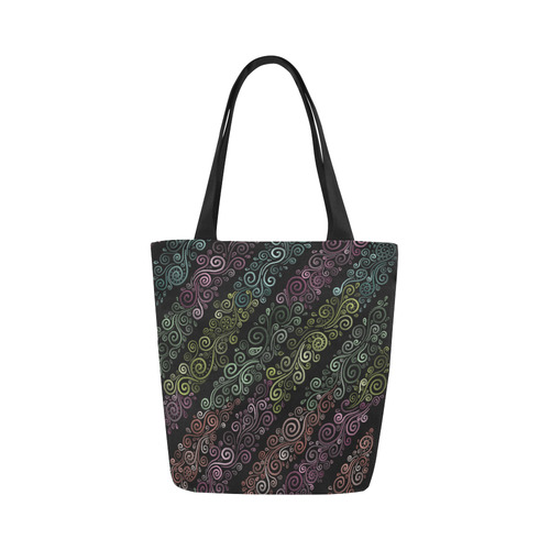 3D Psychedelic pastel rainbow Canvas Tote Bag (Model 1657)