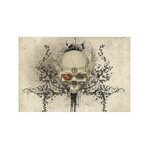 Amazing skull with wings,red eye Placemat 12’’ x 18’’ (Set of 6)