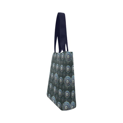 Blue mosaic flower Canvas Tote Bag (Model 1657)