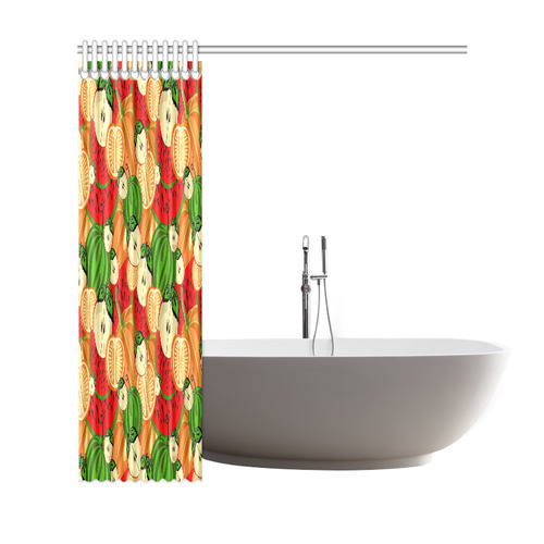 Colorful Fruit Pattern with Watermelon Shower Curtain 69"x72"