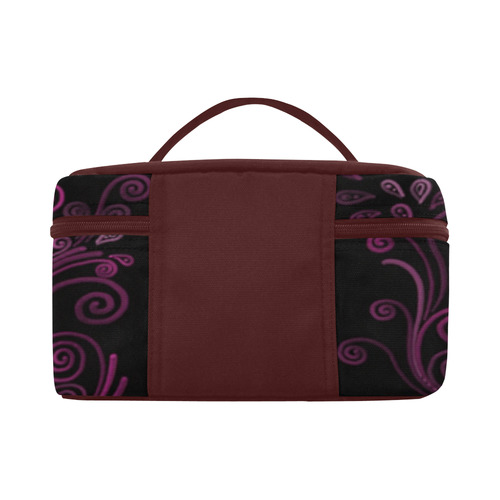 3D psychedelic ornaments, magenta Cosmetic Bag/Large (Model 1658)