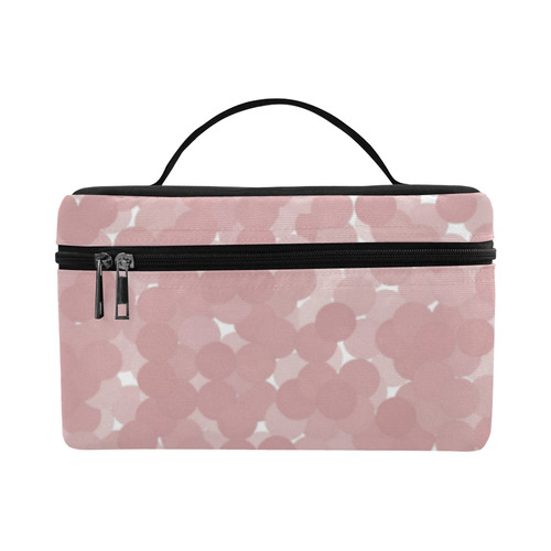 Bridal Rose Polka Dot Bubbles Cosmetic Bag/Large (Model 1658)