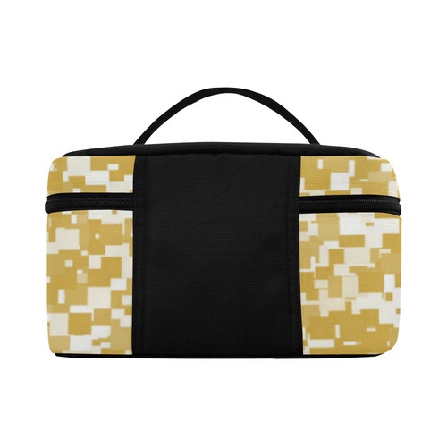 Spicy Mustard Pixels Cosmetic Bag/Large (Model 1658)