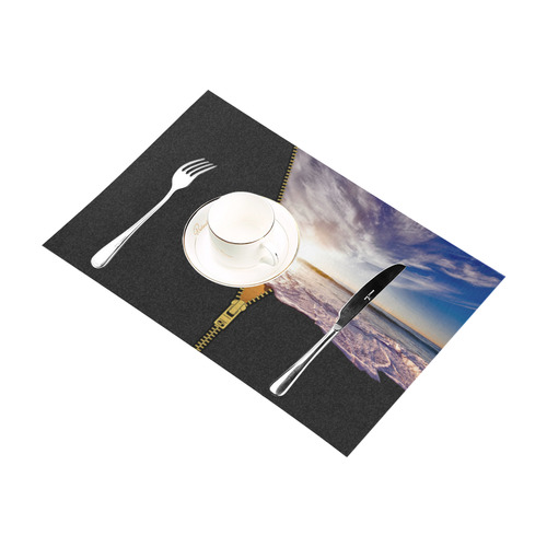 ZIPPER gold Sunset Beach Placemat 12''x18''