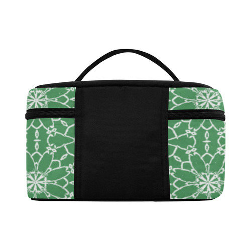 Sexy Green and White Lace Cosmetic Bag/Large (Model 1658)