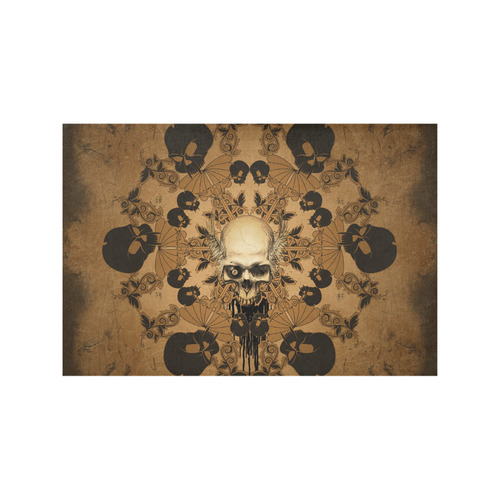 Skull with skull mandala on the background Placemat 12’’ x 18’’ (Set of 6)