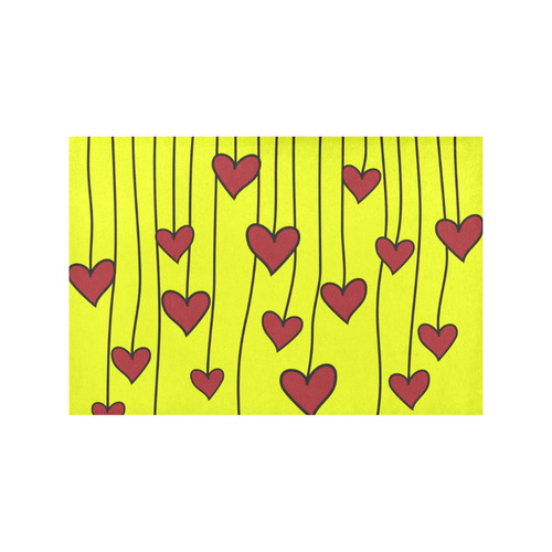 Waving Love Heart Garland Curtain Placemat 12''x18''