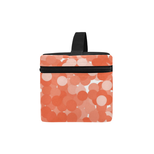 Flame Polka Dot Bubbles Cosmetic Bag/Large (Model 1658)