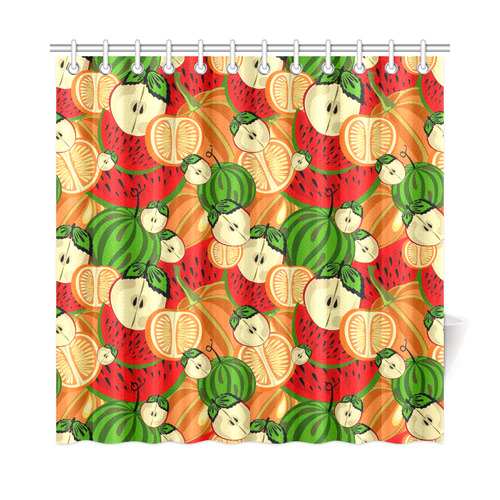 Colorful Fruit Pattern with Watermelon Shower Curtain 72"x72"