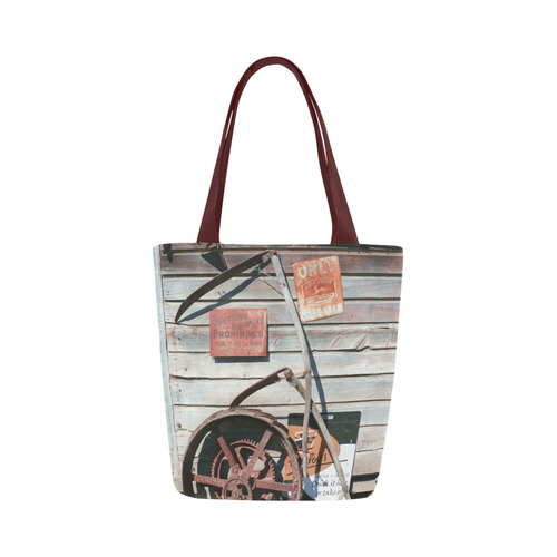 Spitting on sidewalks prohibited, photo Canvas Tote Bag (Model 1657)