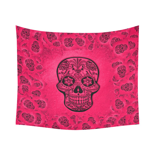 Skull20170266_by_JAMColors Cotton Linen Wall Tapestry 60"x 51"