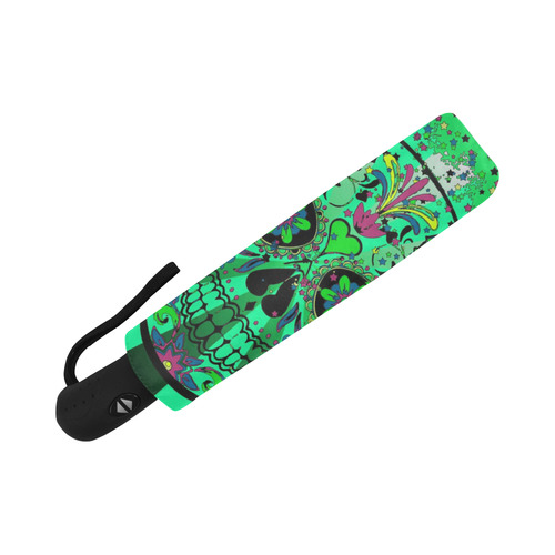 psychedelic Pop Skull 317C by JamColors Auto-Foldable Umbrella (Model U04)