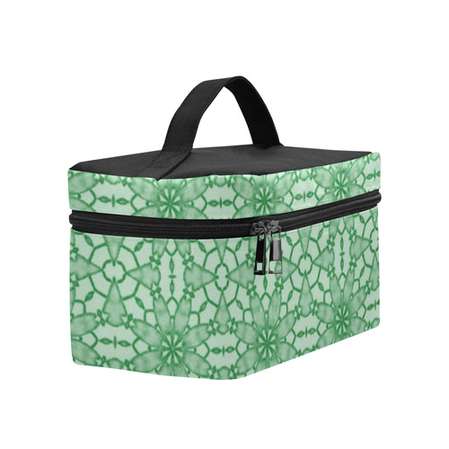 Sexy Green on Green Lace Cosmetic Bag/Large (Model 1658)