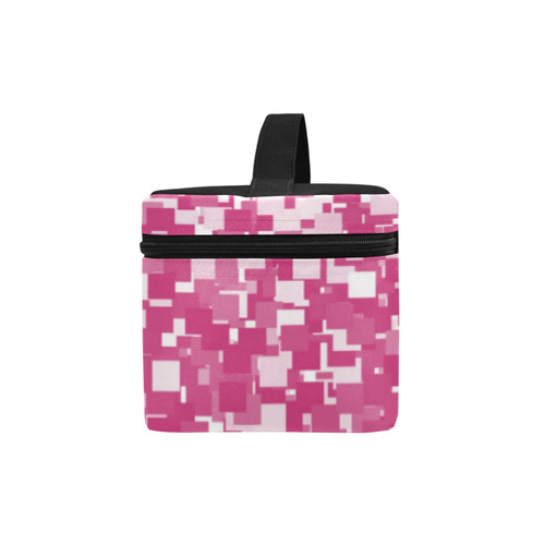 Pink Yarrow Pixels Cosmetic Bag/Large (Model 1658)