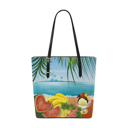 Fruit Ice Cream Tropical Beach Paradise Euramerican Tote Bag/Small (Model 1655)