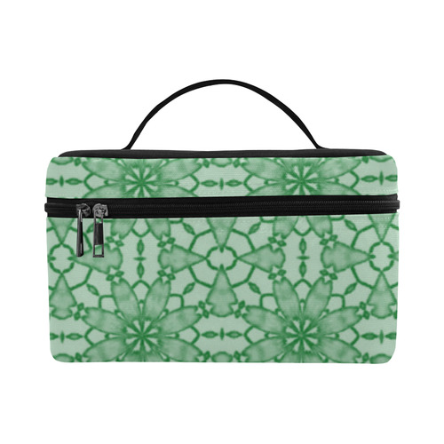 Sexy Green on Green Lace Cosmetic Bag/Large (Model 1658)