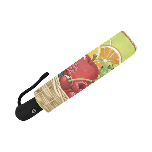 Fruit Basket Cherry Berry Apple Grapes Pear Auto-Foldable Umbrella (Model U04)