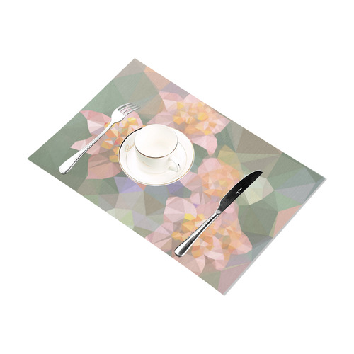 Low Poly Flowers Placemat 12’’ x 18’’ (Set of 4)