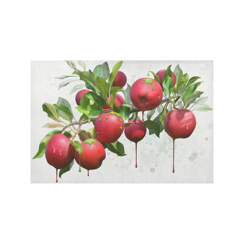 Melting Apples, fruit watercolors Placemat 12’’ x 18’’ (Four Pieces)
