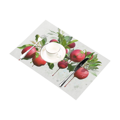 Melting Apples, fruit watercolors Placemat 12’’ x 18’’ (Four Pieces)